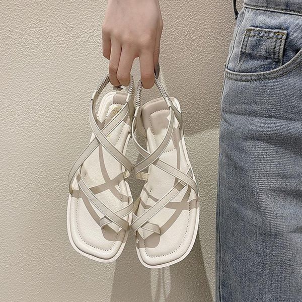 sandals 2021 women simple casual cross-tied set toe rome style shoes summer fashion comfort open narrow band flat, Black
sandals 2021 women simple casual cross-tied set toe rome style shoes summer fashion comfort open narrow band flat, Black