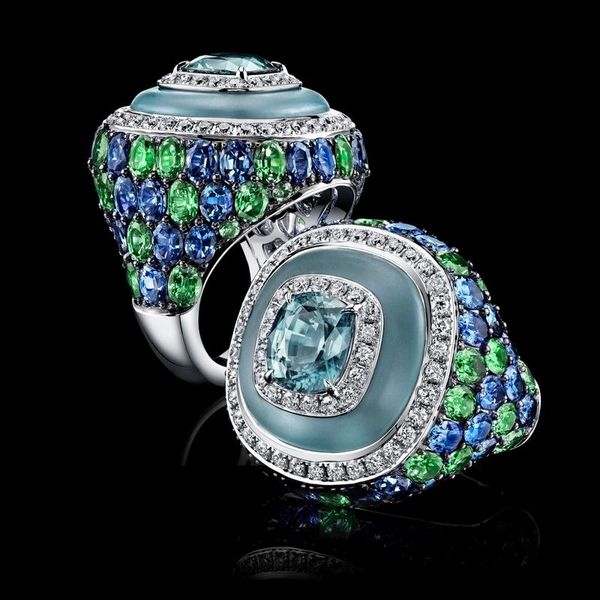 cluster rings luxury green crystal stone ring two-color zircon for women wedding party jewelry accessories vintage boho bijoux gift, Golden;silver
cluster rings luxury green crystal stone ring two-color zircon for women wedding party jewelry accessories vintage boho bijoux gift, Golden;silver