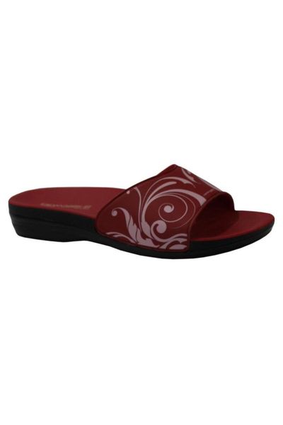 marina- red orthopedic lady slipper & sandals slippers, Black