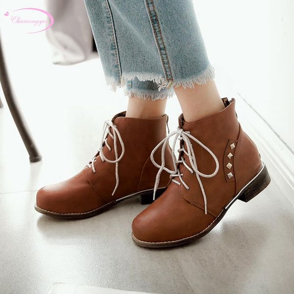 boots chinese casual style round toe ankle rivets lace-up zipper yellow grey black low heel motorcycle women's shoes
boots chinese casual style round toe ankle rivets lace-up zipper yellow grey black low heel motorcycle women's shoes