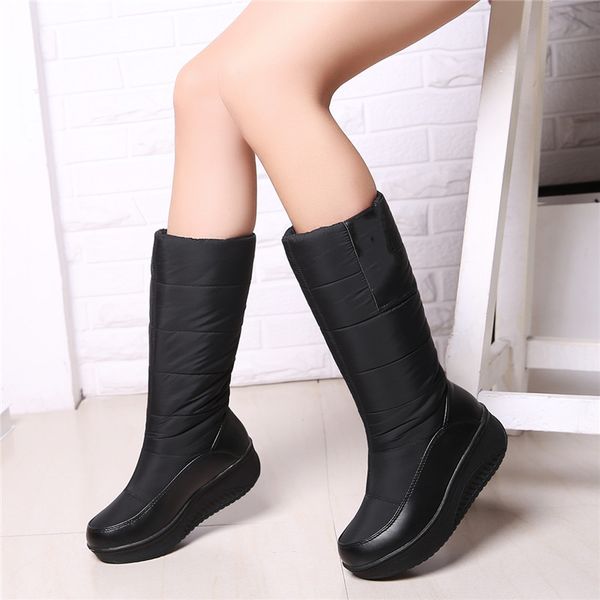 snow boots women shoes south korea style platform wedges mid calf female plush aumtem winter, Black
snow boots women shoes south korea style platform wedges mid calf female plush aumtem winter, Black