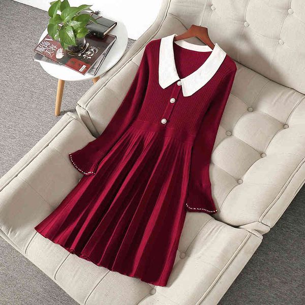 casual dresses spring long sleeve peter pan neck black / red contrast color knitted embroidery beading pleated knee-length dress nd182012178, Black;gray
casual dresses spring long sleeve peter pan neck black / red contrast color knitted embroidery beading pleated knee-length dress nd182012178, Black;gray