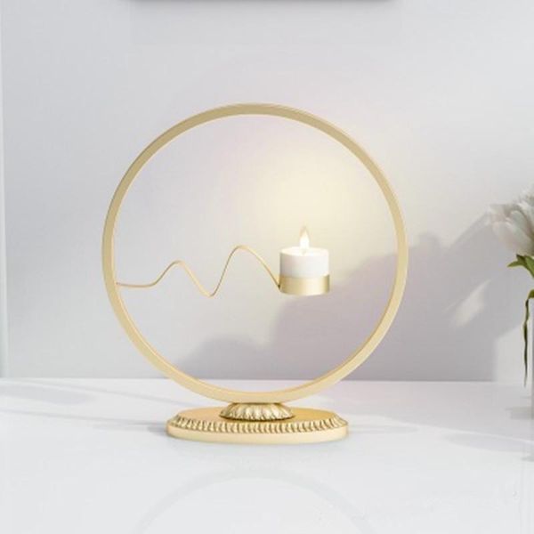 creative nordic iron art modern golden candle holder romantic candlelight dinner decoration round simple home holders
creative nordic iron art modern golden candle holder romantic candlelight dinner decoration round simple home holders