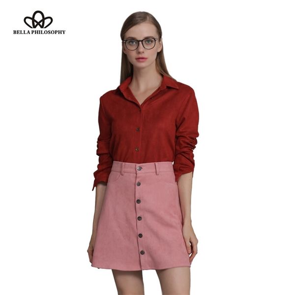 autumn winter vintage double side faux suede lapel long sleeves women blouse shirt brick red 210519, White
autumn winter vintage double side faux suede lapel long sleeves women blouse shirt brick red 210519, White