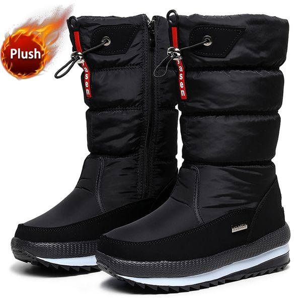 women snow boots platform winter boots thick plush waterproof non-slip boots fashion women winter shoes warm fur botas mujer 210914, Black
women snow boots platform winter boots thick plush waterproof non-slip boots fashion women winter shoes warm fur botas mujer 210914, Black