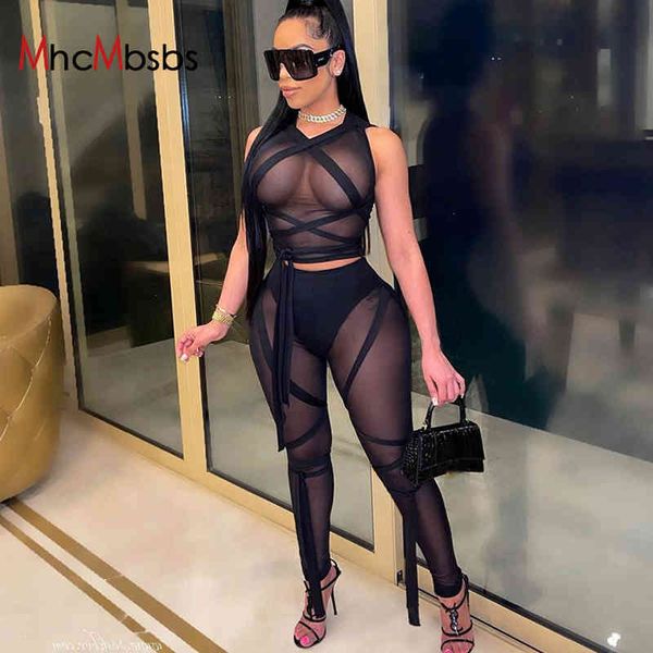 two piece set beach outfits women mesh see though bandage bodycon high waist lace up thin pants summer boho clothes 210517, White
two piece set beach outfits women mesh see though bandage bodycon high waist lace up thin pants summer boho clothes 210517, White