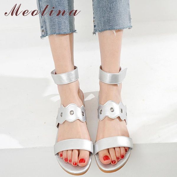 meotina summer shoes women sandals fashion flat ankle wrap metal decoration open toe ladies sliver plus size 34-43, Black
meotina summer shoes women sandals fashion flat ankle wrap metal decoration open toe ladies sliver plus size 34-43, Black