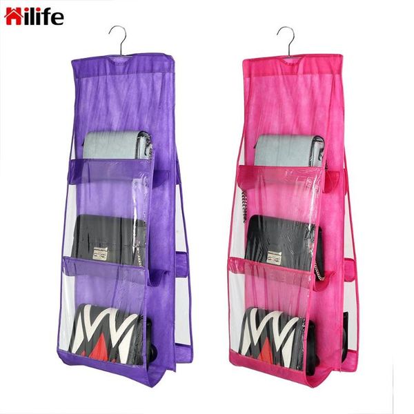 pockets hanging books organizer wardrobe closet hanger transparent double sided handbag purse storage bag 4 colors foldable bags
pockets hanging books organizer wardrobe closet hanger transparent double sided handbag purse storage bag 4 colors foldable bags