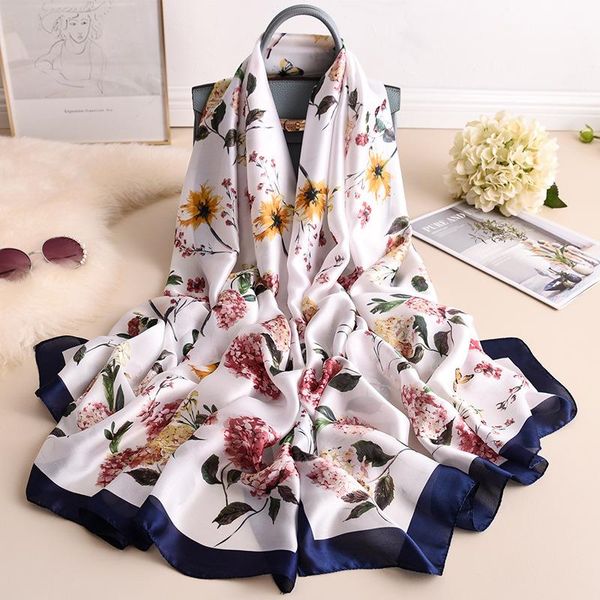 scarves spain fashion silk women floral print shawls and wraps lady pure long soft headband bufandas hijabs stole, Blue;gray
scarves spain fashion silk women floral print shawls and wraps lady pure long soft headband bufandas hijabs stole, Blue;gray