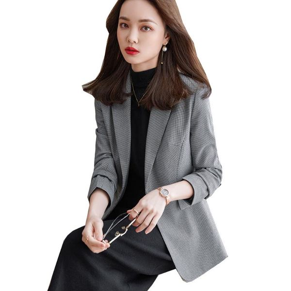 women's suits & blazers 2021 arrival casual autumn ladies blazer women fashion yellow black plaid coat female slim single button jacket, White;black
women's suits & blazers 2021 arrival casual autumn ladies blazer women fashion yellow black plaid coat female slim single button jacket, White;black