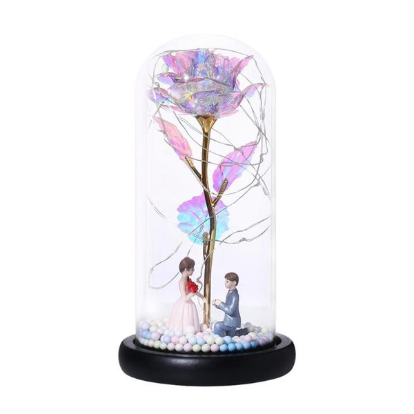 1pc creative gold foil rose flower glass bottle lamp light valentine's day gift for lovers (colorful without battery kiss style) party
1pc creative gold foil rose flower glass bottle lamp light valentine's day gift for lovers (colorful without battery kiss style) party