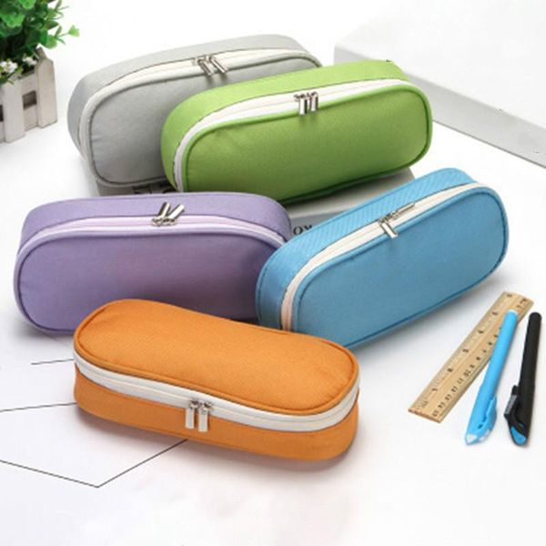 pencil bags durable cases bag solid color canvas large capacity student supplies stationery storage
pencil bags durable cases bag solid color canvas large capacity student supplies stationery storage