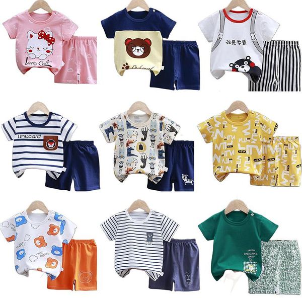 clothing sets 2pcs baby boys girls summer set infant clothes suit children's short sleeve + shorts toddler homewear kids outfits, White
clothing sets 2pcs baby boys girls summer set infant clothes suit children's short sleeve + shorts toddler homewear kids outfits, White