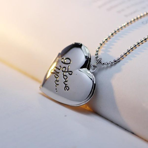 pendant necklaces po memory floating locket heart friend i love you letter frame necklace women fashion jewelry mka53, Silver
pendant necklaces po memory floating locket heart friend i love you letter frame necklace women fashion jewelry mka53, Silver