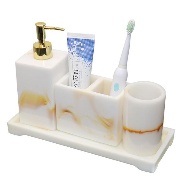 bathroom accessories set resin material soap dispenser toothbrush holder gargle cup 3/4 pieces wedding gifts bath accessory
bathroom accessories set resin material soap dispenser toothbrush holder gargle cup 3/4 pieces wedding gifts bath accessory