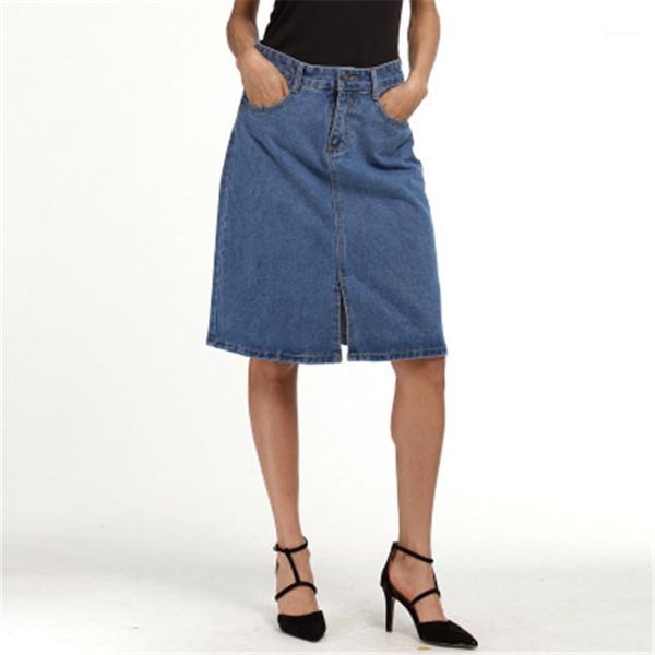 skirts high waist zipper button denim for office lady light & dark blue pockets split front hem women's skirt casual workwear, Black
skirts high waist zipper button denim for office lady light & dark blue pockets split front hem women's skirt casual workwear, Black