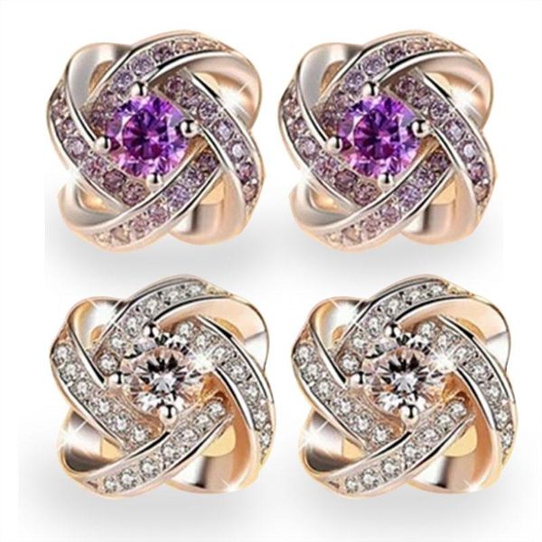 stud trendy korean style white purple zirconia crystal chinese knot female alloy earrings for women wedding engagement jewelry, Golden;silver
stud trendy korean style white purple zirconia crystal chinese knot female alloy earrings for women wedding engagement jewelry, Golden;silver