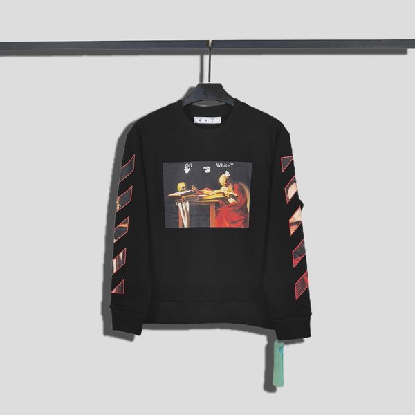 off style white karavaggio religious oil painting series men's and women's round neck sweater, Black
off style white karavaggio religious oil painting series men's and women's round neck sweater, Black