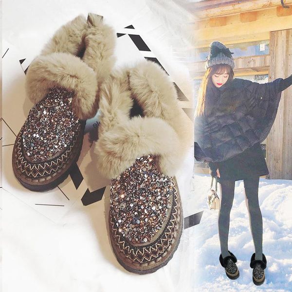 boots 2021 autumn and winter women's warm fur shoes female thick-soled rhinestone plus velvet cotton, Black
boots 2021 autumn and winter women's warm fur shoes female thick-soled rhinestone plus velvet cotton, Black
