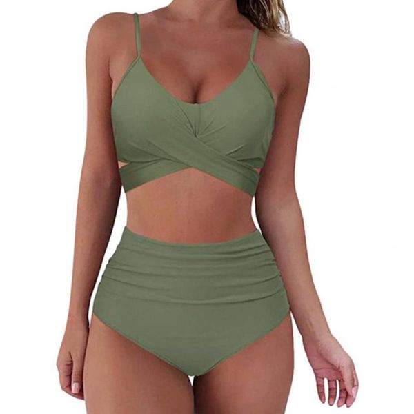 women's swimwear high waist solid women spaghetti strap bra panties bikini set swimsuit 2piece 2021 beach bathing suit biquinis, White;black
women's swimwear high waist solid women spaghetti strap bra panties bikini set swimsuit 2piece 2021 beach bathing suit biquinis, White;black