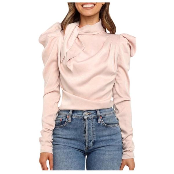 fashion women blouses and bow tie long sleeved ruffles stand collar autumn winter 2021 shirts female 1022 women's &, White
fashion women blouses and bow tie long sleeved ruffles stand collar autumn winter 2021 shirts female 1022 women's &, White