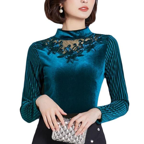 velour blouse women shirts elegant embroidery lace patchwork long sleeve womens and blouses korean plus size blusas mujer women's &, White
velour blouse women shirts elegant embroidery lace patchwork long sleeve womens and blouses korean plus size blusas mujer women's &, White