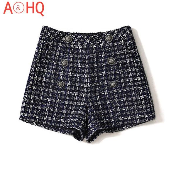 women's shorts tibetan blue plaid tweed 2021 spring / autumn woven high waist wear boots, White;black
women's shorts tibetan blue plaid tweed 2021 spring / autumn woven high waist wear boots, White;black