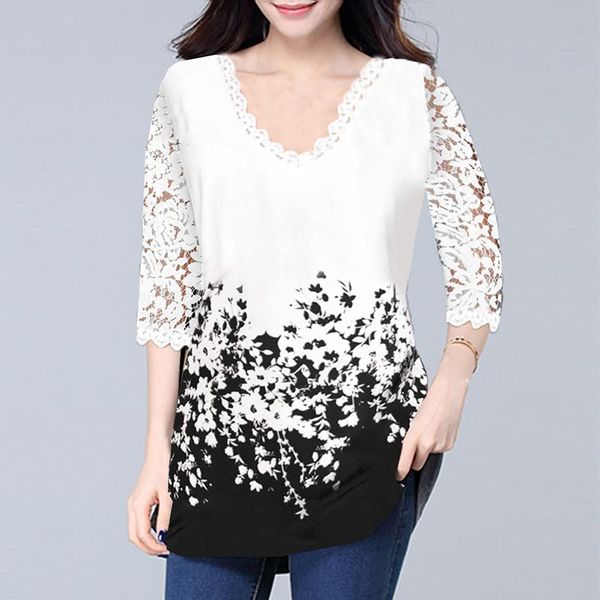 white lace patchwork blouse women 2021 spring floral printed v neck half sleeve shirt 4xl 5xl plus size tunic women's blouses & shirts
white lace patchwork blouse women 2021 spring floral printed v neck half sleeve shirt 4xl 5xl plus size tunic women's blouses & shirts