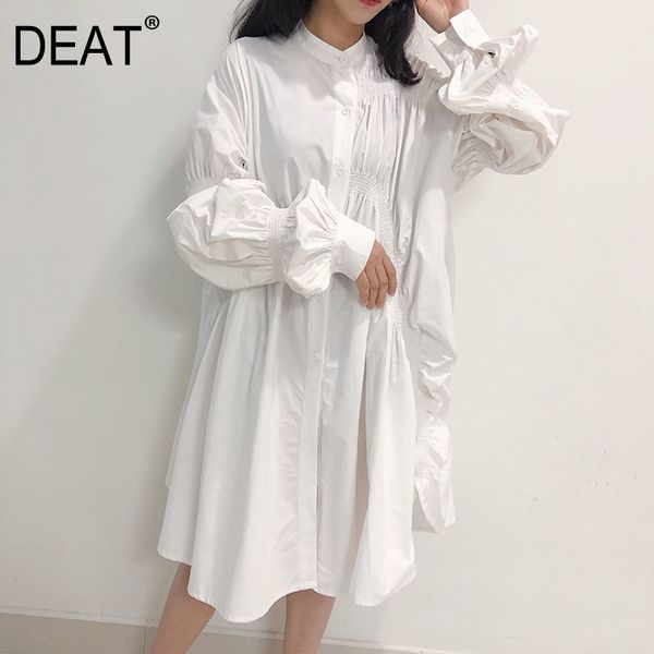 women black folds single breasted dress stand neck pile up sleeves loose fit fashion tide spring summer 7d0040 210421, Black;gray
women black folds single breasted dress stand neck pile up sleeves loose fit fashion tide spring summer 7d0040 210421, Black;gray