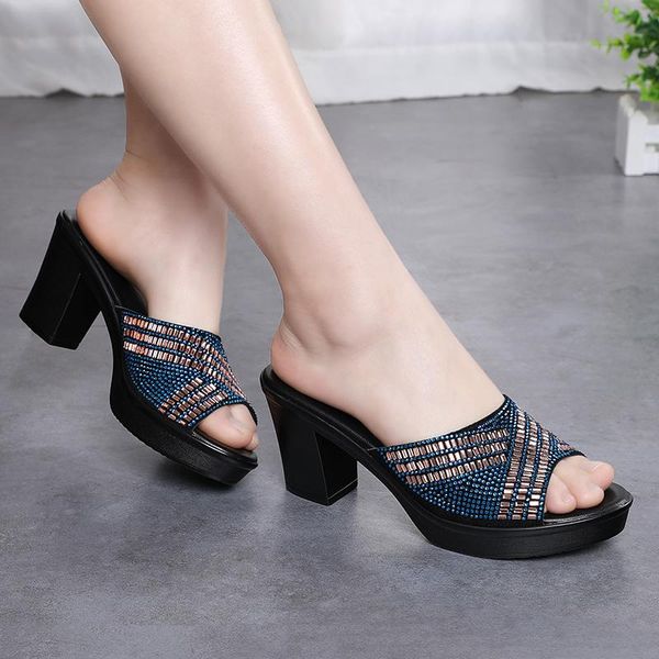 slippers crystal women slipper 2021 ladies summer shoes high heels fashion rhinestone mixed colors, Black
slippers crystal women slipper 2021 ladies summer shoes high heels fashion rhinestone mixed colors, Black