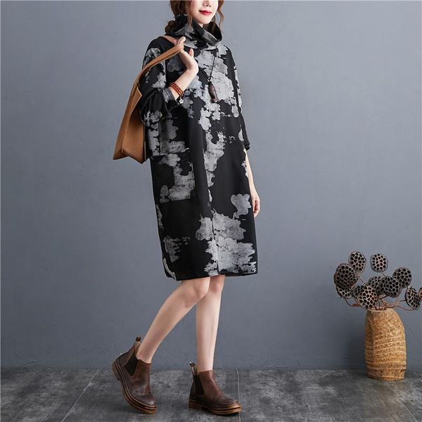 casual dresses staight dress printed high collar mid-length sweater plus velvet thick loose women's long sleeve autumn winter, Black;gray
casual dresses staight dress printed high collar mid-length sweater plus velvet thick loose women's long sleeve autumn winter, Black;gray