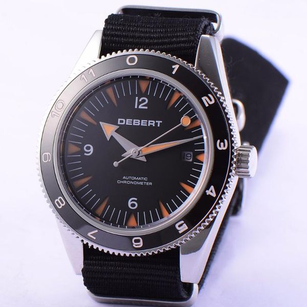 wristwatches 41mm debert black bay dial sapphire glass miyota rotating ceramic bezel automatic men's wristwatch, Slivery;brown
wristwatches 41mm debert black bay dial sapphire glass miyota rotating ceramic bezel automatic men's wristwatch, Slivery;brown