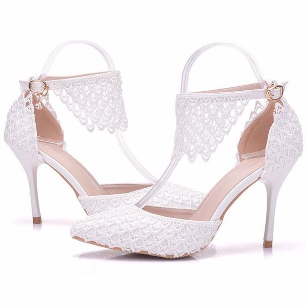 white bride shoes grid lace wedding bridesmaid dinner high heels pumps women ankle strap sandals xy-b0136, Black
white bride shoes grid lace wedding bridesmaid dinner high heels pumps women ankle strap sandals xy-b0136, Black