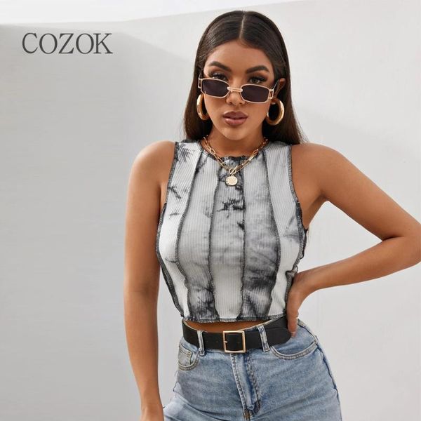bright line decoration tie dye women clothes tank blouse streetwear corset cami women's tanks & camis, White
bright line decoration tie dye women clothes tank blouse streetwear corset cami women's tanks & camis, White