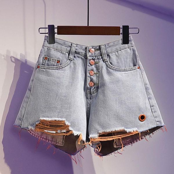 women's jeans 2021 style women chic solid button plus size 100kg wear loose denim shorts lady casual irregular hole mini t99, Blue
women's jeans 2021 style women chic solid button plus size 100kg wear loose denim shorts lady casual irregular hole mini t99, Blue