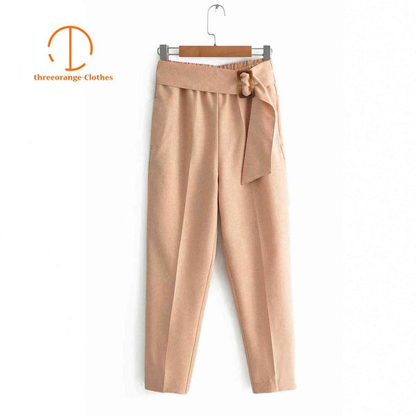 khaki casual pants women za style square buckle design sash office lady elastic waist hemp fabric superior texture trousers 210420, Black;white
khaki casual pants women za style square buckle design sash office lady elastic waist hemp fabric superior texture trousers 210420, Black;white