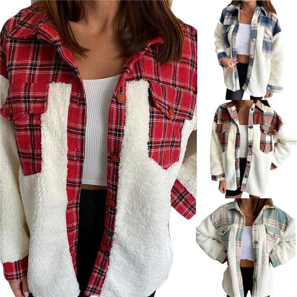 women's jackets 6 styles fashion coat warm long sleeve stitching plaid pocket jacket for vacation party holiday leopard patchwork 2021, Black;brown
women's jackets 6 styles fashion coat warm long sleeve stitching plaid pocket jacket for vacation party holiday leopard patchwork 2021, Black;brown