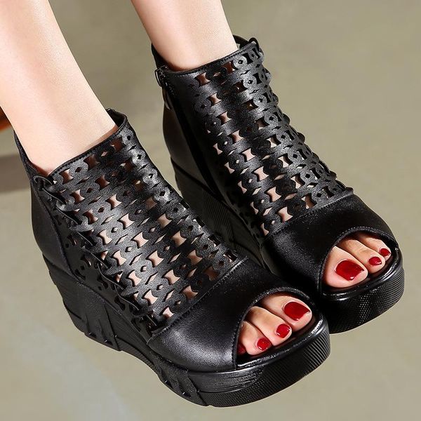 sandals chinese style elastic hollow out platform open toe mother shoes soft bottom women wedges heel summer, Black
sandals chinese style elastic hollow out platform open toe mother shoes soft bottom women wedges heel summer, Black