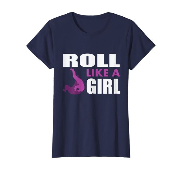 ROLL LIKE A GIRL BJJ T-Shirt Womens Brazilian Jiu Jitsu, Mainly pictures