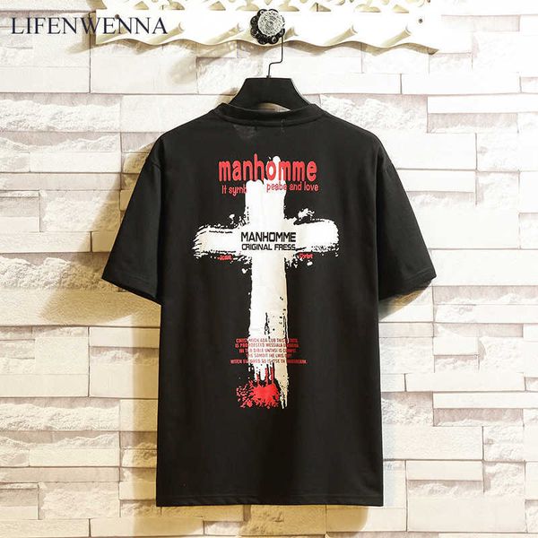 lifenwenna men's casual t shirt summer print o neck short sleeve t shirts harajuku streetwears casual hip hop tees m-5xl 210528, White;black
lifenwenna men's casual t shirt summer print o neck short sleeve t shirts harajuku streetwears casual hip hop tees m-5xl 210528, White;black