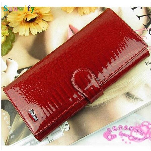 wallets genuine leather wallet cowhide women's clutch long design purse bags handbag fashion women patent bag, Red;black
wallets genuine leather wallet cowhide women's clutch long design purse bags handbag fashion women patent bag, Red;black