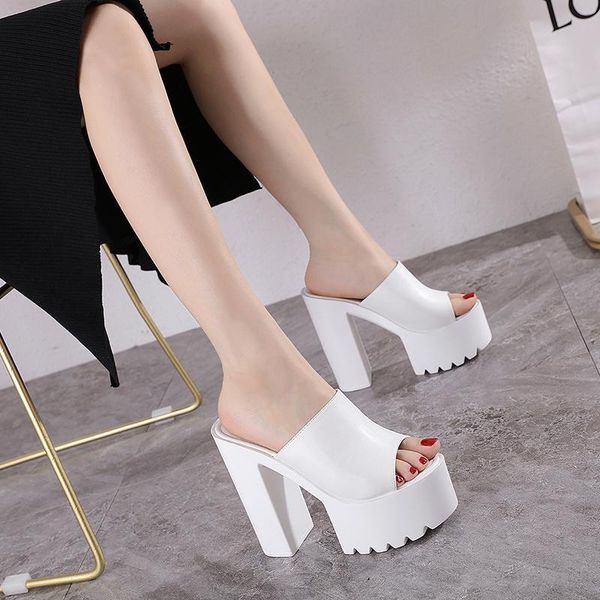 slippers thick-soled 15cm super high-heeled women's sandals, fish mouth, 2021 thick heels, black and white dressing room flip flops
slippers thick-soled 15cm super high-heeled women's sandals, fish mouth, 2021 thick heels, black and white dressing room flip flops
