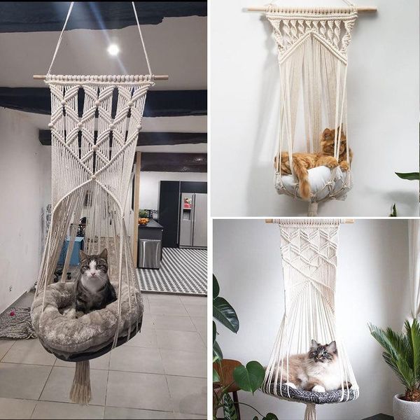 hand-woven hanging basket cotton pet nest cat dog hammock thread toy swing bohemian wall macrame 8 sizes beds & furniture
hand-woven hanging basket cotton pet nest cat dog hammock thread toy swing bohemian wall macrame 8 sizes beds & furniture