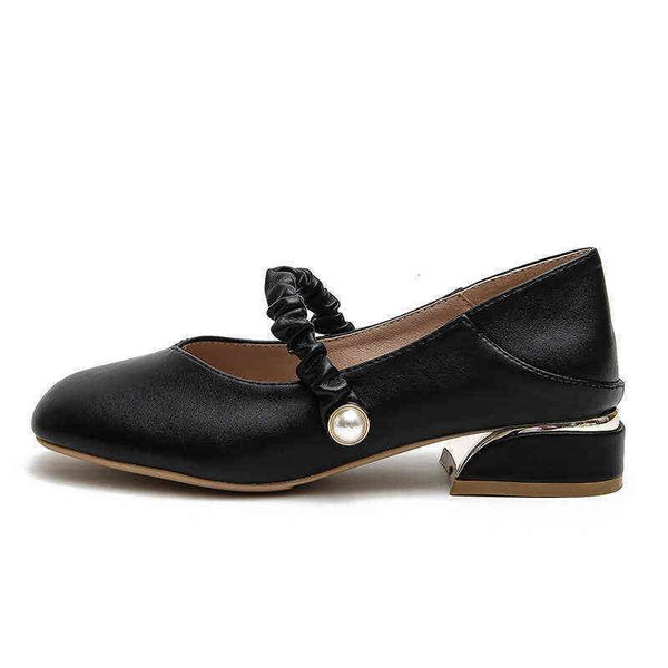 mary jane 2021 summer single shoe french lady gentle flat bottom medium high heel thin leather sho, Black
mary jane 2021 summer single shoe french lady gentle flat bottom medium high heel thin leather sho, Black