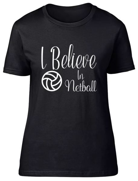 i believe in netball fitted womens ladies t shirt, White;black
i believe in netball fitted womens ladies t shirt, White;black