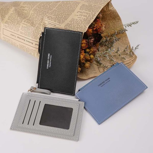 card holders ladies mini wallet multi-card bag fashion pu function zipper ultra-thin storage box student coin purse, Brown;gray
card holders ladies mini wallet multi-card bag fashion pu function zipper ultra-thin storage box student coin purse, Brown;gray