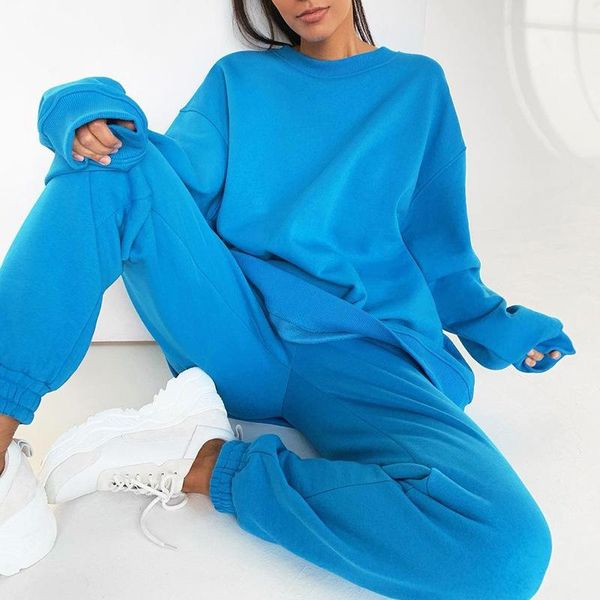 women's two piece pants donsignet solid casual womens outfits sports plus velvet long fashion pullover suit for women, White
women's two piece pants donsignet solid casual womens outfits sports plus velvet long fashion pullover suit for women, White