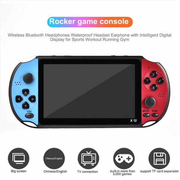 for x12pro double rocker retro game console 5.1 inch portable handheld player 128bit 8g memory 3000 players
for x12pro double rocker retro game console 5.1 inch portable handheld player 128bit 8g memory 3000 players
