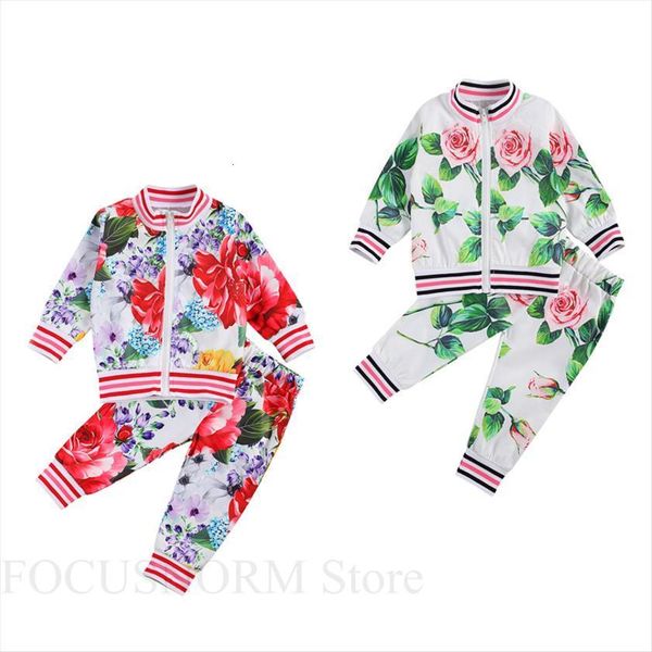 1 6y autumn baby girls fashion clothes sets flowers print long sleeve zipper jacket coat pants 2pcs, White
1 6y autumn baby girls fashion clothes sets flowers print long sleeve zipper jacket coat pants 2pcs, White