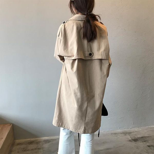 women's trench coats woman windbreak 2021 solid color long sleeve loose casual pocket overcoat coat, Tan;black
women's trench coats woman windbreak 2021 solid color long sleeve loose casual pocket overcoat coat, Tan;black